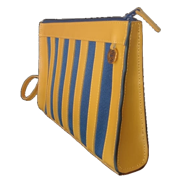 Pochette Jeanne Moutarde Marine