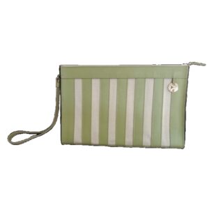 Pochette Jeanne Vert Ecru