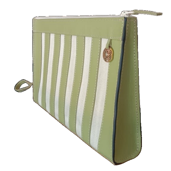 Pochette Jeanne Vert Ecru